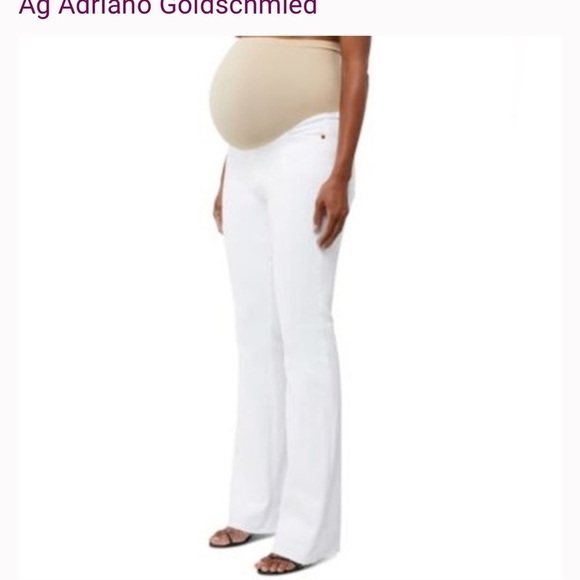 AG White Stretch Alexxis Boot Maternity Jeans Sz 26 - Picture 1 of 12